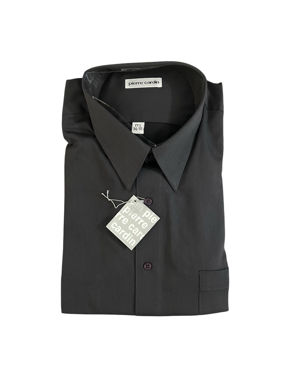 Pierre Cardin Black Long Sleeve Dress Shirt Men’s XL Size 17.5” 34/35 NWT